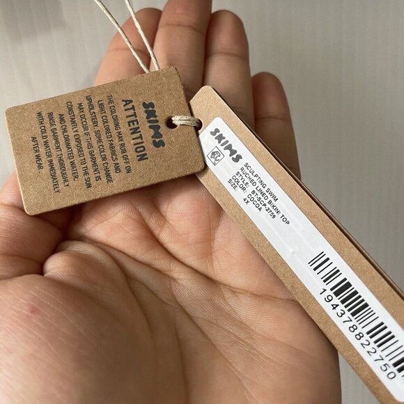 NEW SKIMS Sculpting Swim Ruched Lined Bikini Top Cocoa 4X  (BT-SCP-2759) - Picture 3 of 12